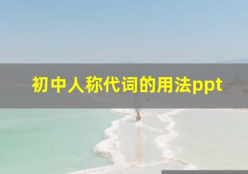 初中人称代词的用法ppt