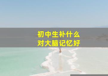 初中生补什么对大脑记忆好