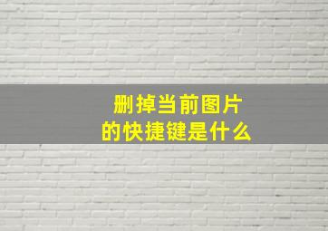 删掉当前图片的快捷键是什么