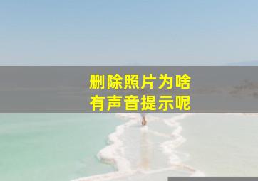 删除照片为啥有声音提示呢