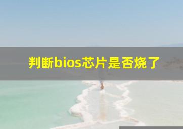 判断bios芯片是否烧了