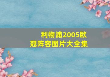 利物浦2005欧冠阵容图片大全集