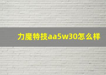 力魔特技aa5w30怎么样