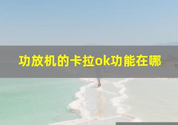 功放机的卡拉ok功能在哪