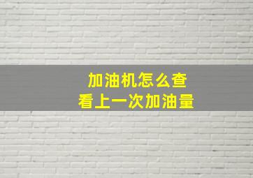 加油机怎么查看上一次加油量