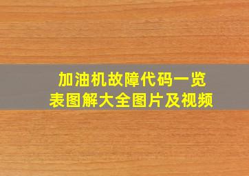 加油机故障代码一览表图解大全图片及视频