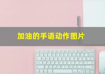 加油的手语动作图片