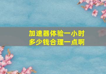 加速器体验一小时多少钱合理一点啊