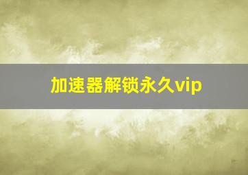 加速器解锁永久vip