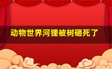 动物世界河狸被树砸死了