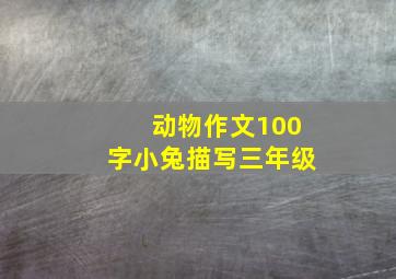 动物作文100字小兔描写三年级