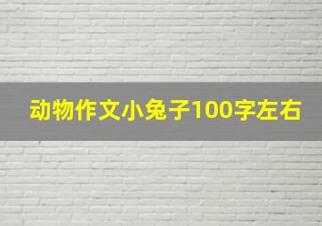 动物作文小兔子100字左右