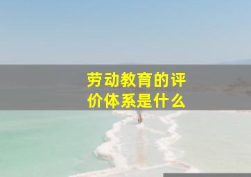 劳动教育的评价体系是什么