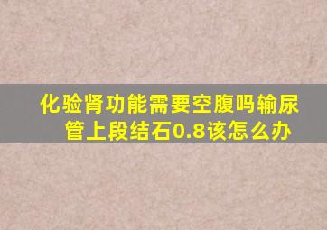 化验肾功能需要空腹吗输尿管上段结石0.8该怎么办