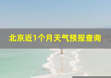 北京近1个月天气预报查询