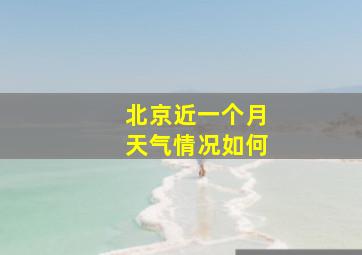 北京近一个月天气情况如何