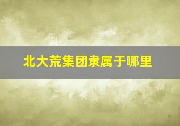 北大荒集团隶属于哪里