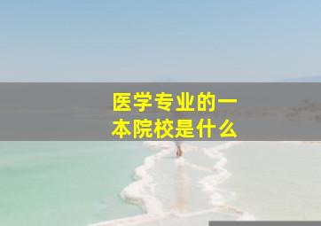 医学专业的一本院校是什么