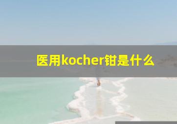 医用kocher钳是什么