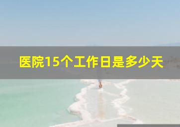 医院15个工作日是多少天