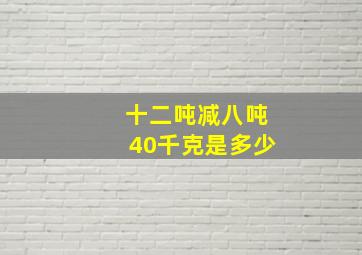 十二吨减八吨40千克是多少