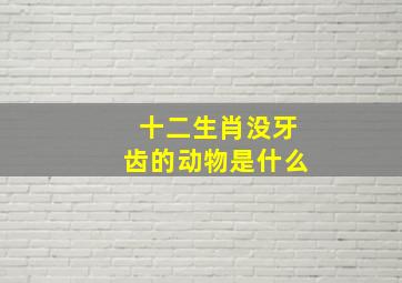 十二生肖没牙齿的动物是什么