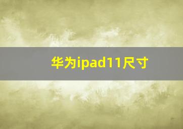 华为ipad11尺寸