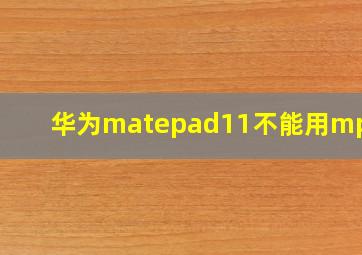 华为matepad11不能用mpen2