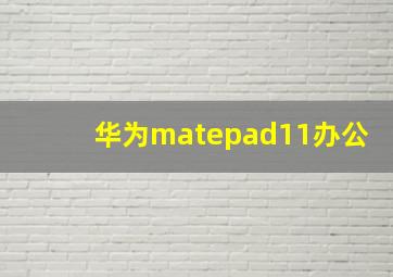 华为matepad11办公