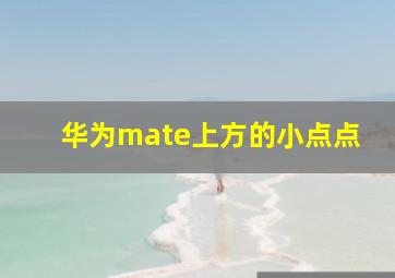 华为mate上方的小点点