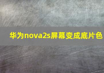 华为nova2s屏幕变成底片色