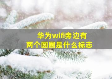 华为wifi旁边有两个圆圈是什么标志