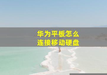 华为平板怎么连接移动硬盘