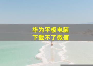 华为平板电脑下载不了微信