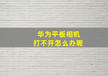 华为平板相机打不开怎么办呢