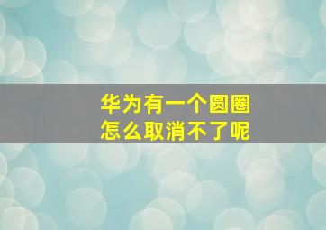 华为有一个圆圈怎么取消不了呢