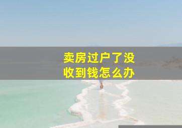 卖房过户了没收到钱怎么办