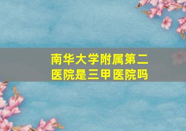 南华大学附属第二医院是三甲医院吗