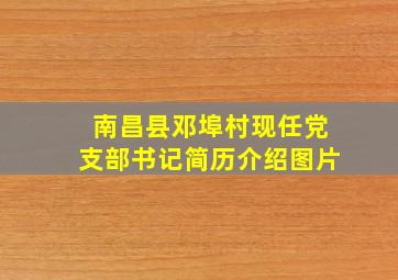 南昌县邓埠村现任党支部书记简历介绍图片