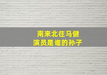 南来北往马健演员是谁的孙子