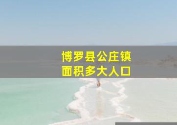 博罗县公庄镇面积多大人口