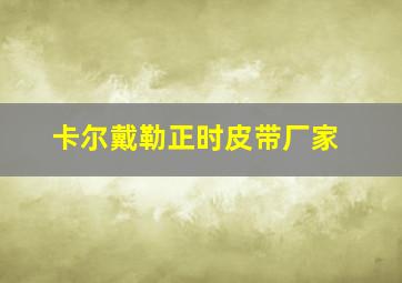 卡尔戴勒正时皮带厂家