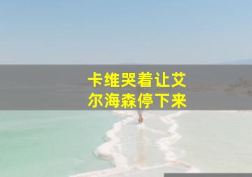 卡维哭着让艾尔海森停下来