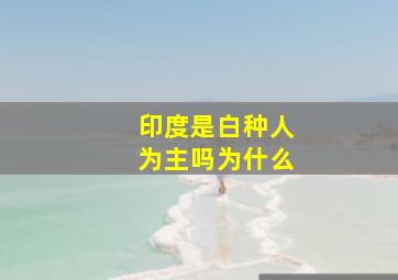 印度是白种人为主吗为什么