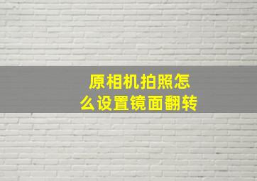 原相机拍照怎么设置镜面翻转