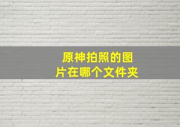 原神拍照的图片在哪个文件夹