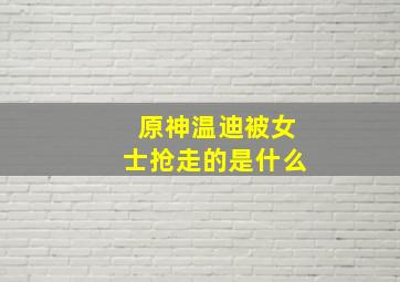 原神温迪被女士抢走的是什么