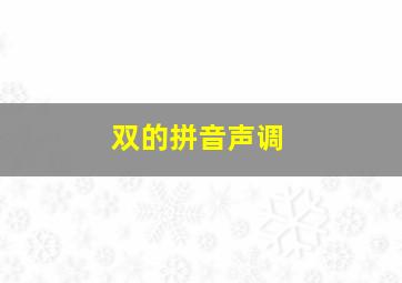 双的拼音声调