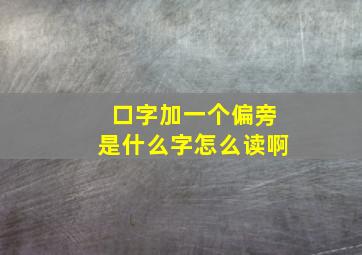 口字加一个偏旁是什么字怎么读啊