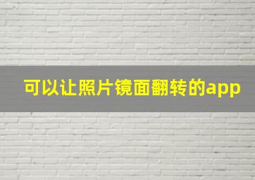 可以让照片镜面翻转的app